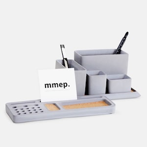Concrete Desk Organizer Set / Office Desk Accessories / Father&#39;s Day Gift