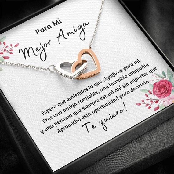 Regalo Personalizado Para Mejor Amiga En Su Cumpleaños. Unbiological Sister  Heart Necklace. Soul Sister Gift, Birthday Box for Best Friend 