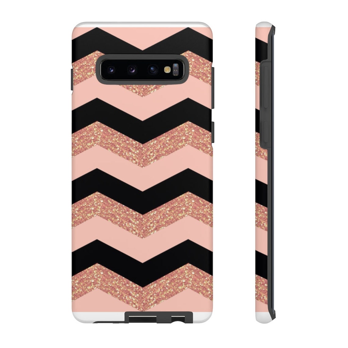 Rose Gold Glitter Pink Chevron iPhone 11 12 Pro Max case Etsy