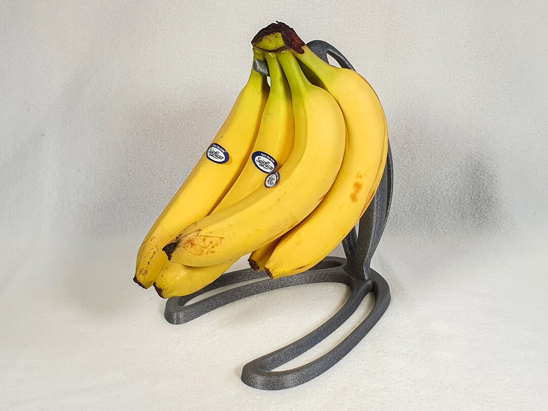 Livabber Obstkorb Mit Bananenhalter – Moderne Metallschale Auf Holzfuß Für Küche & Esstisch | Platzsparend & Frischhaltend