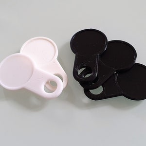 Pack de 5 jetons de caddie en remplacement des pièces (50 centimes, 1 euro, 2 euros) dans la couleur de votre choix
