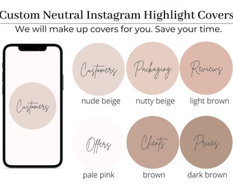wallpapers Light Brown Instagram Highlight Covers highlight covers etsy