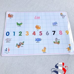 Set de table ludique maternelle CP, set de table personnalisé, set de table ludique, set de table enfant, set de table alphabet, set lettre image 2