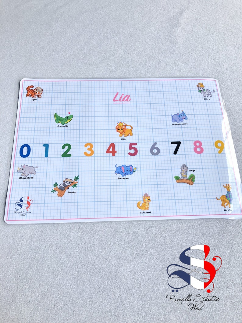 Set de table ludique maternelle CP, set de table personnalisé, set de table ludique, set de table enfant, set de table alphabet, set lettre image 2