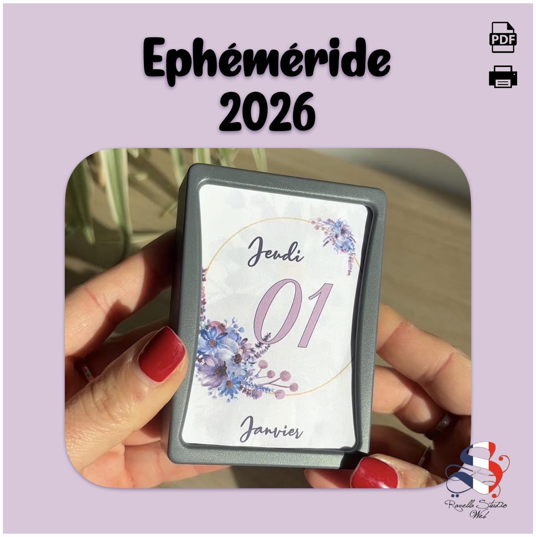 EXDI Bloc-pratic Éphéméride 2026 120x82mm - Calendrier Journalier Date à Gauche