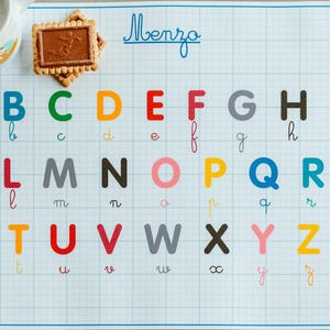 Set de table Montessori personnalisé – Apprentissage des chiffres et des jours – Cadeau enfant maternelle - Personnalisable - Maternelle