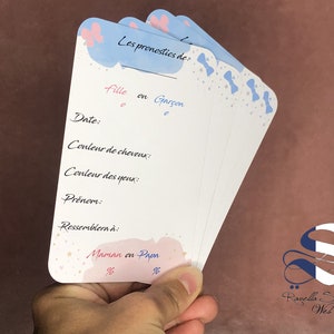Carte Pronostic Naissance Animation Babyshower Fete Etsy