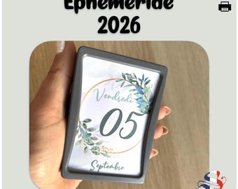 Ephemeris block refill, downloadable wall calendar, ephemeris to download, 2026 daily block, diary refill, 2026 green diary