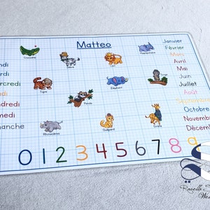 Set de table ludique maternelle CP, set de table personnalisé, set de table ludique, set de table enfant, set de table alphabet, set lettre image 7