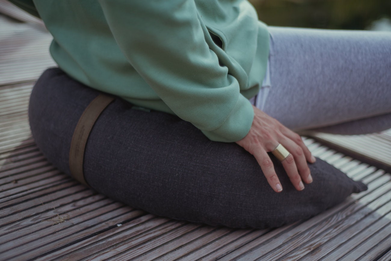 Buckwheat Half Moon Pillow for Meditation Sleeping and Etsy UK