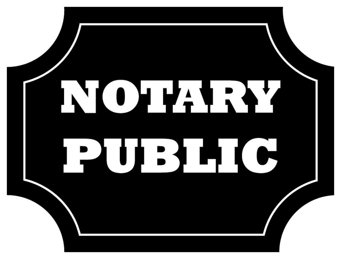 Notary Public Sign for Shop Vinyl Many Colors and Sizes Etsy