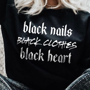 SVG - PNG Black Nails Black Clothes Black Heart, Still Emo, Elder Emo Pastel Goth Goth Girl It Was Never A Phase Mom Black is my Happy Color