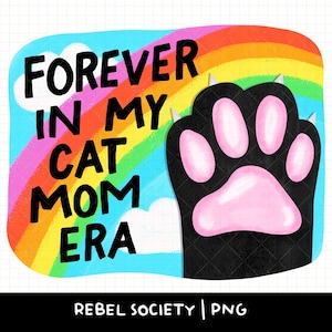 Ère maman chat, haricots mignons, dame chat, mignons PNG tendance pour amoureux des chats, stickers pour amoureux des chats maman chat, dame folle chat, j'aime les chats, designs PNG mignons