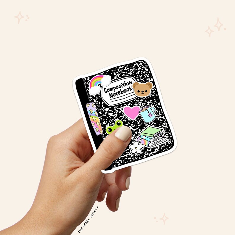 Composition Book PNG Sticker Design Sticker Hoarder Unused Sticker Club ...