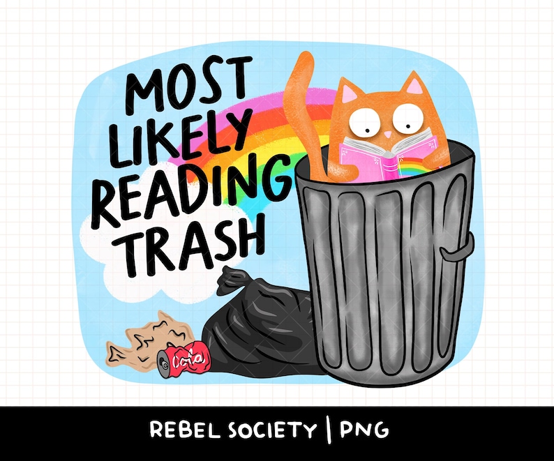 Lässmuts PNG Läseskräp, Boklig bitch Kindle-klistermärkesdesigner Booktok Bookstagram Scholastic Book Fair High Trendy PNG Läsromantik bild 1