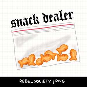 Snackdealer goudvis Nug Life trendy Cute Mom Life sticker T-shirtontwerpen populaire Thug Mom Life grappige stickerontwerpen met de hand geïllustreerd