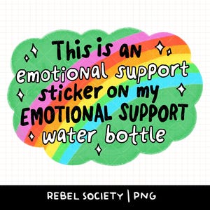 Pegatina de botella de agua de apoyo emocional PNG Manténgase hidratado Botella de agua PNG De moda PNG, Beba su agua Diseños lindos Acumulador de pegatinas populares