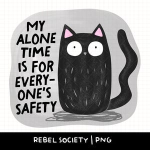 Snarky Schwarze Katze PNG Schwarze Katze Designs Bücherwurm Introvertiert Nicht in der Stimmung Trendige PNG Beliebte T-Shirt Stimmungsvoll Müde Reizbar Zickig Hormone