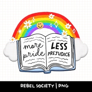 Meer Pride Less Prejudice PNG Pride Month-stickerontwerp Gay Ally LGBTQ Pride PnG-ontwerp Pride-shirt Liefde is liefde Pride-maand badgehaspel