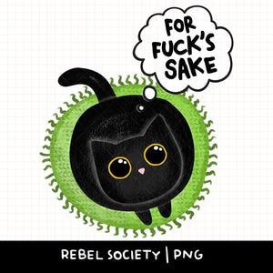 Gato Preto Sarcástico PNG Pão de Risada ao Vivo Gato Gordo Fofo Gatinho Antidepressivo Desenhos de Adesivos PNG da Moda Senhora Gato Desenhos Populares de Camisetas Serotonina