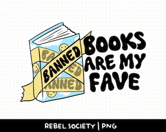 Bookish PNG Trendy PNG Social Justice Banned Books, Library Libraries Read Reading Hand Illustrated Book Lover Design Equality