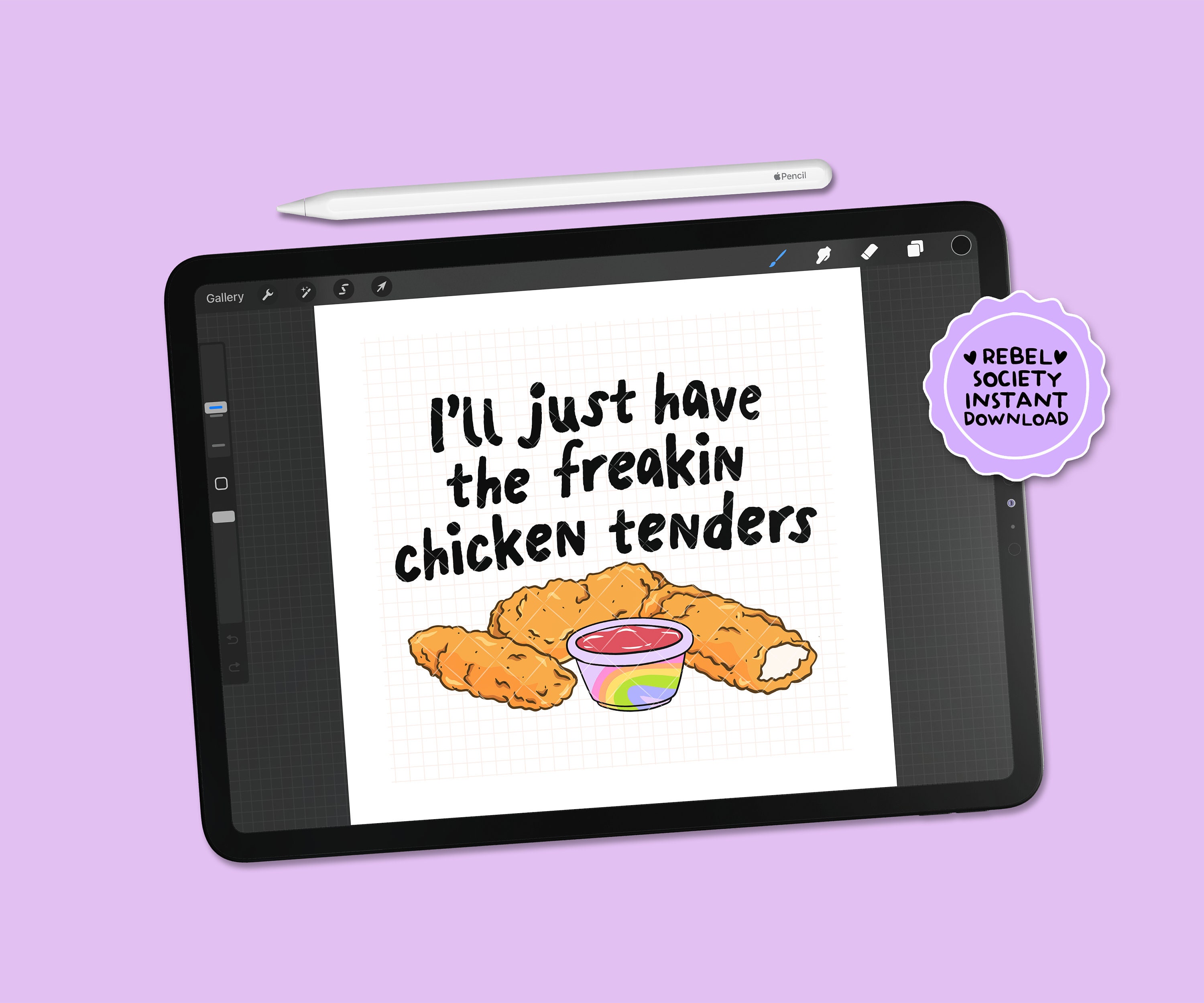 Freakin Chicken I'll Just Have the Freakin Chicken Tenders Snarky PNG T-shirt Sticker ...