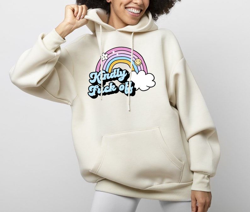 Kindly Fuck Off PNG, Introvert, Trendy PNG Designs, T-shirt Designs, Adult Humor Funny Sticker Designs, Cute Mug Designs Rainbow Smiley PNG image 3