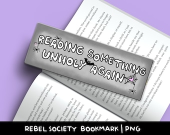 Bookish LESEZEICHEN Design PNG Trendige Lesezeichen Lesezeichen Lesezeichen Smut sarkastisches Kreatives Lesezeichen Design Lese etwas Unheiliges Wieder lesen Kindle