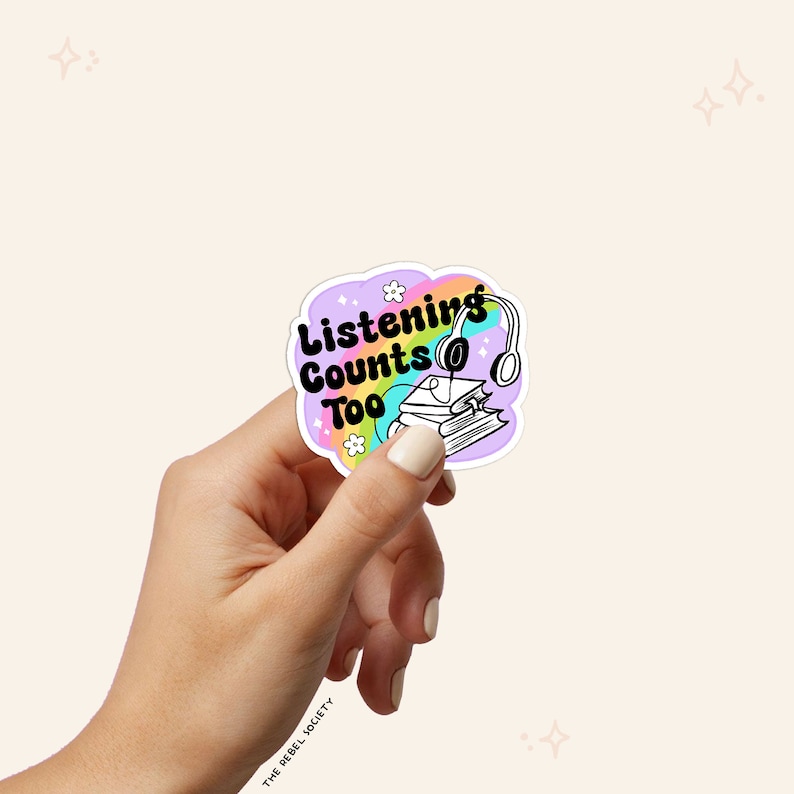 Audiobook Enthusiast Listening Counts Too PNG Trendy PNG Reading Smut PNG Book Nerd Sticker Tshirt Design Good Girls read Dirty Books image 3