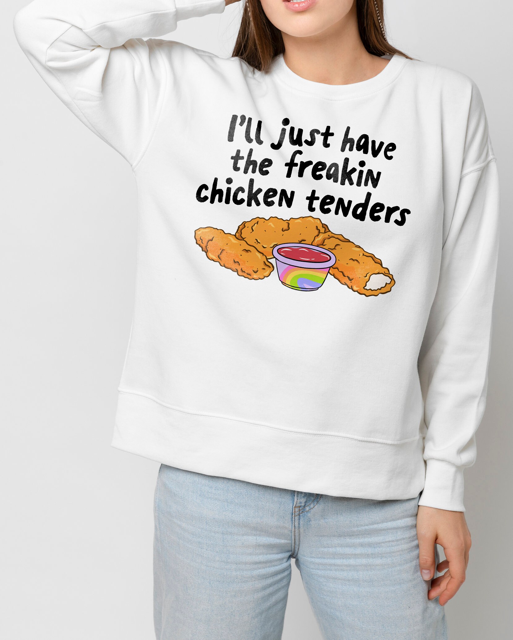 Freakin Chicken I'll Just Have the Freakin Chicken Tenders Snarky PNG T-shirt Sticker ...