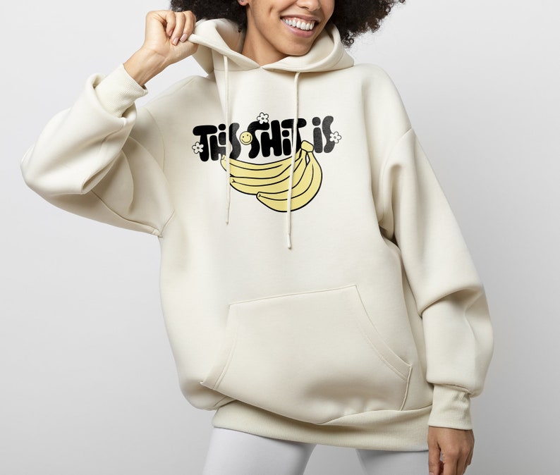 Esta mierda es plátanos SVG, diseños de camisetas de moda, archivo de corte Cricut, calcomanía, lindos diseños SVG, elige la felicidad, introvertido inspirador SvG imagen 4