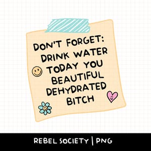 Trinken Sie Wasser Sie dehydratisierte Hündin PNG Design Trendy PNG es trinkt Wasser motivierend inspirierend bleiben Sie hydratisiert Aufkleber niedliche Aufkleber Designs