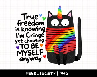 Gato unicornio motivacional PNG Amor propio Gato negro Inspiración Salud mental Millennial Sarcástico Divertido Lindo Moderno Diseño de pegatina PNG Popular