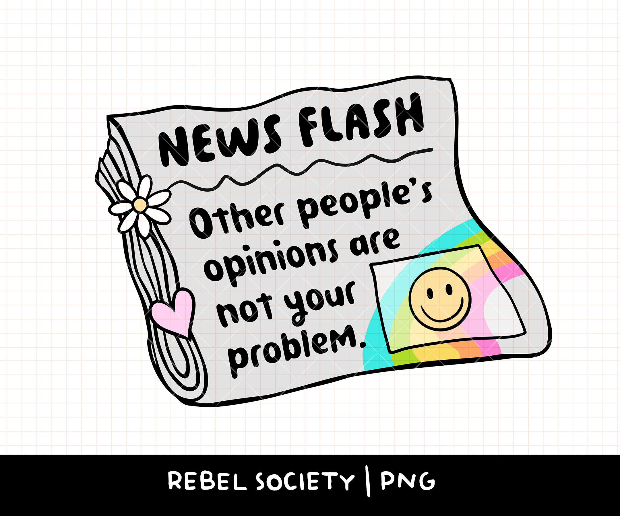 News Flash Other Peoples Opinions PNG, Newspaper PNG, Trendy PNG Mental Health Awareness Self Love Normalize Therapy, Zero Fucks