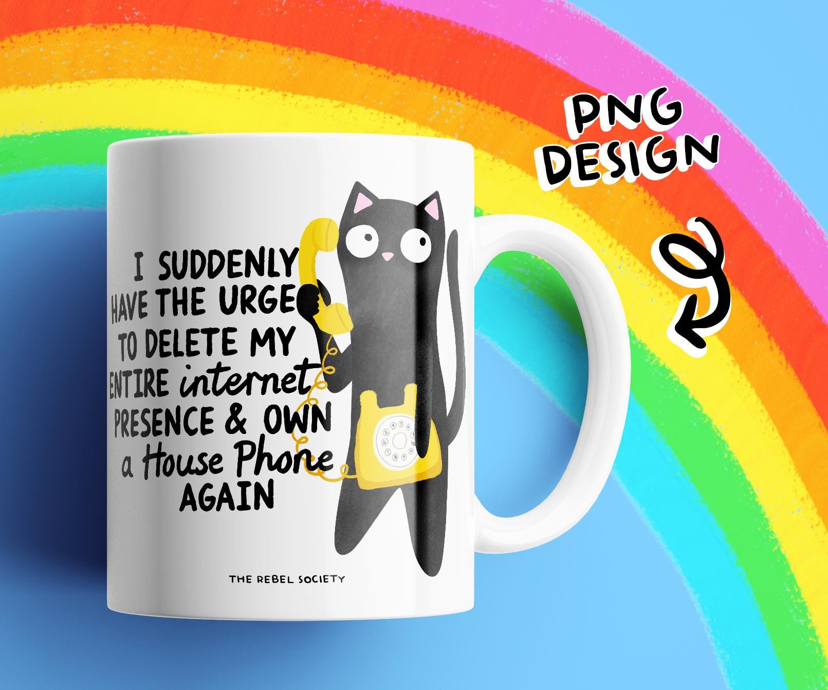 Overstimulated Black Cat PNG Gen X PNG Cougar Puberty Millennial Tired ...