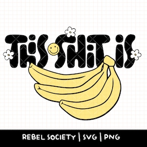 Diese Scheiße ist Bananen SVG, trendige T-Shirt-Designs Cricut geschnitten Datei Aufkleber niedlichen SVG-Designs, wählen Sie Glück inspirierend introvertiert SvG