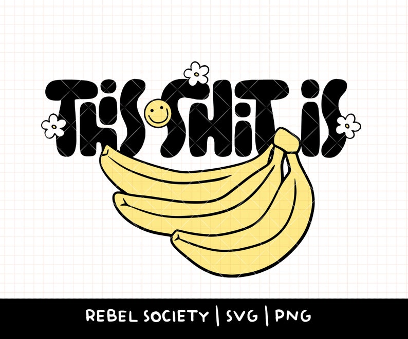 Esta mierda es plátanos SVG, diseños de camisetas de moda, archivo de corte Cricut, calcomanía, lindos diseños SVG, elige la felicidad, introvertido inspirador SvG imagen 1