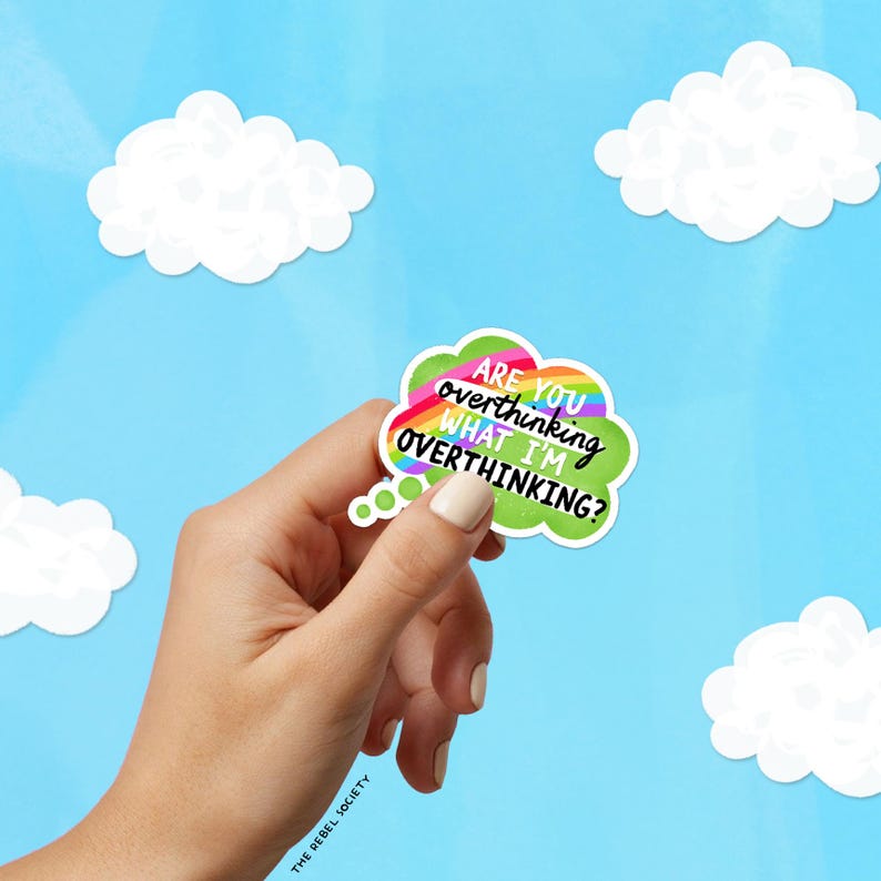 Are You Overthinking PNG Gen X Sarcastic PNG Dark Humor Millennial Bitch Funny Cute Trendy PNG Sticker Design Popular Cougar Puberty Bitchy image 4
