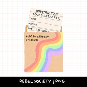 Soutenez votre bibliothèque locale Carte de bibliothèque vintage rétro PNG PNG à la mode Reading Smut PNG Book Nerd Introvert Sticker Design de t-shirt livresques