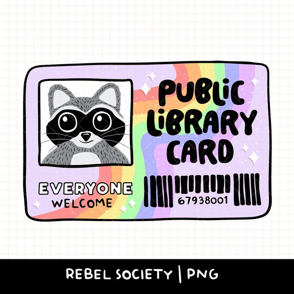 Library Card PNG Cute Raccoon Support Local Library Trendy PNG Reading Smut PNG Book Nerd Introvert Sticker Tshirt Design Bookish Read Trash