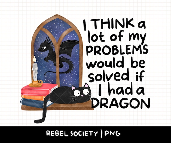 Bookish Dragon Black Cat PNG Cozy Reading Season Fantasy Bookish PNG Books Cats Cozy Dragons Kindle Sticker Designs Trendy PNG Fourth Wing