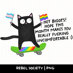 Pride Month PNG Snarky Black Cat Ally Af PNG LGBTQ Liebe ist Liebe Gleichheit Gay Bi Trans Pansexuell Pride Shirt Love Wins T-Shirt Aufkleber