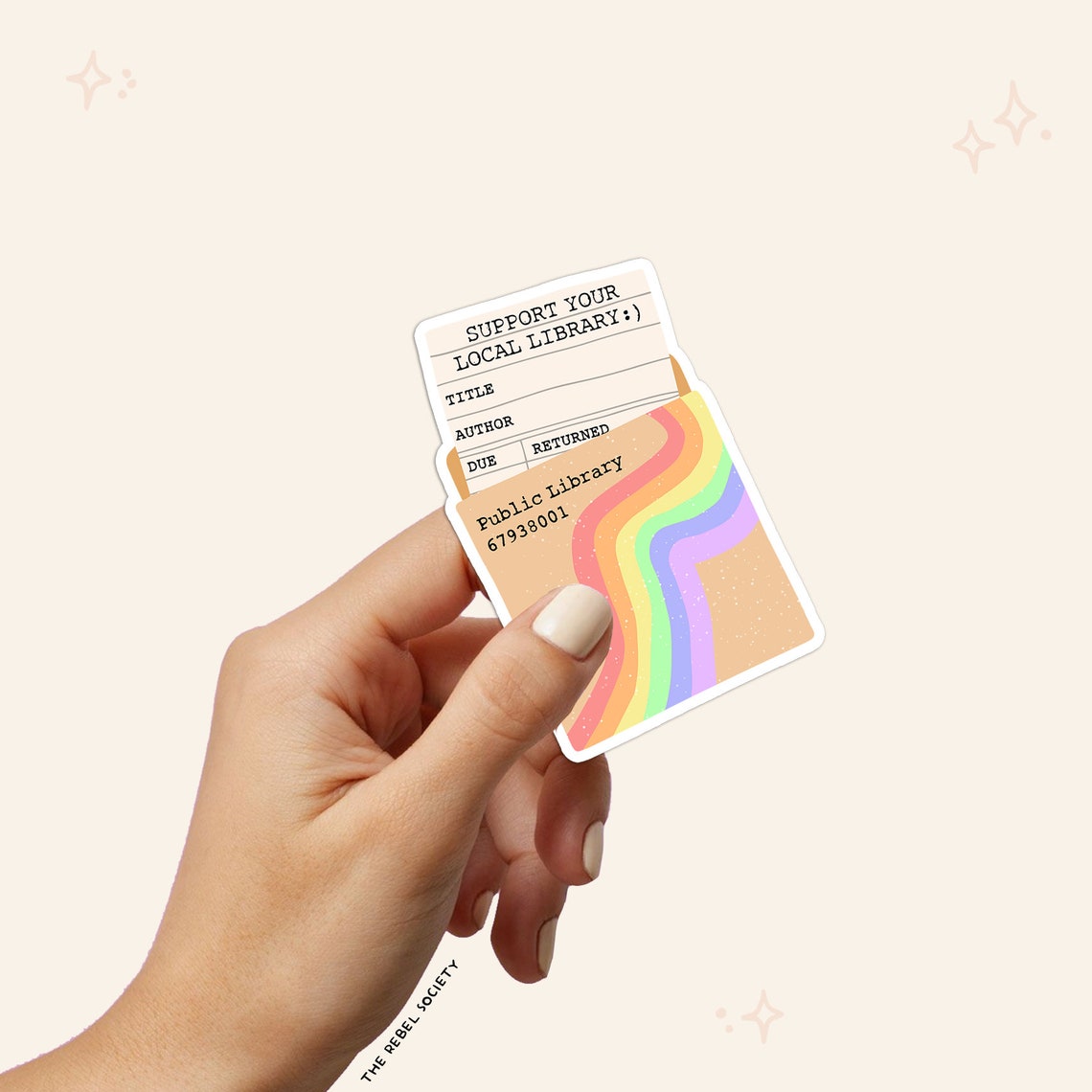 Support Your Local Library Retro Vintage Library Card PNG Trendy PNG ...