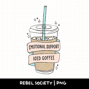 Emotionele ondersteuning IJskoffie, png PNGEgg op ijskoffie, aangedreven door cafeïne Smiley, moeder Starbucks, aangedreven door koffie Millennial-sublimatie