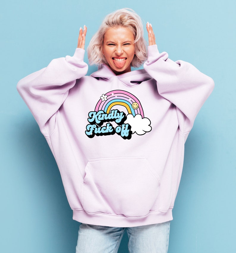 Kindly Fuck Off PNG, Introvert, Trendy PNG Designs, T-shirt Designs, Adult Humor Funny Sticker Designs, Cute Mug Designs Rainbow Smiley PNG image 5