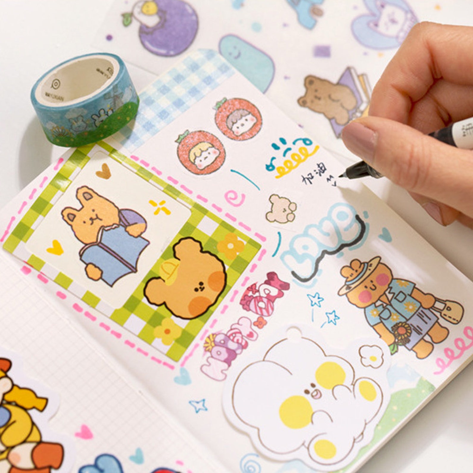 Sticker Notebook Set/Notepad/Cute scrapbook sticker postit Etsy