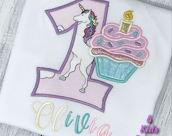 Girls Cupcake Birthday Shirt, Embroidered Birthday Shirt, Girls Birthday Shirt, Cupcake Birthday Outfit, Cupcake Birthday Party
