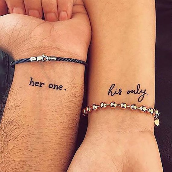 25 Romantic & Small Matching Tattoos for Couples - Small Tattoos & Ideas | Couple  tattoos unique, Small couple tattoos, Cute matching tattoos