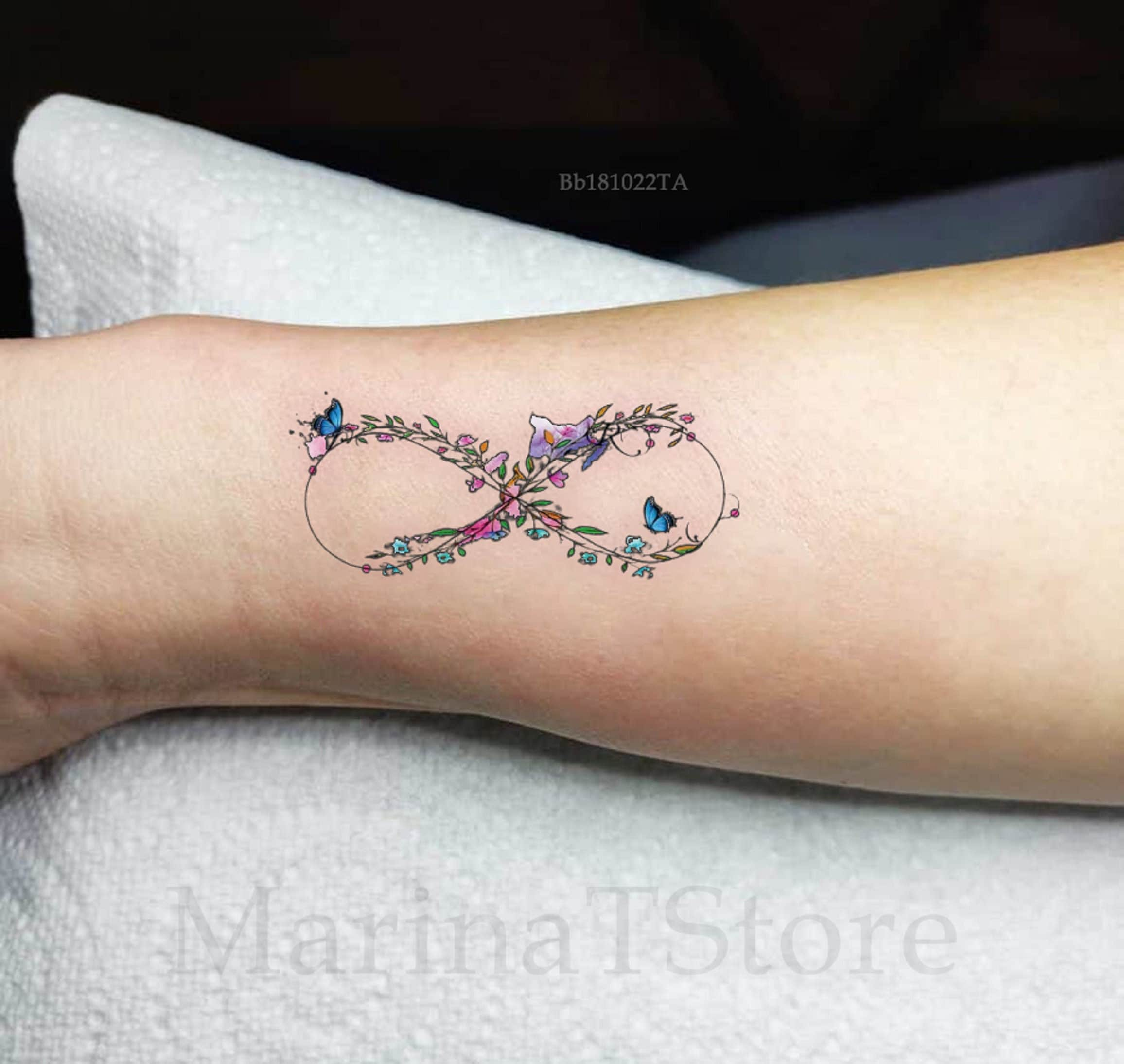 3D Temporary Tattoo Sticker Beautiful Black Butterfly Crown Cross Infinity  Sun Moon Text Feather Small Mix Popular Design Size 105x6CM  1PC   Amazonin Beauty