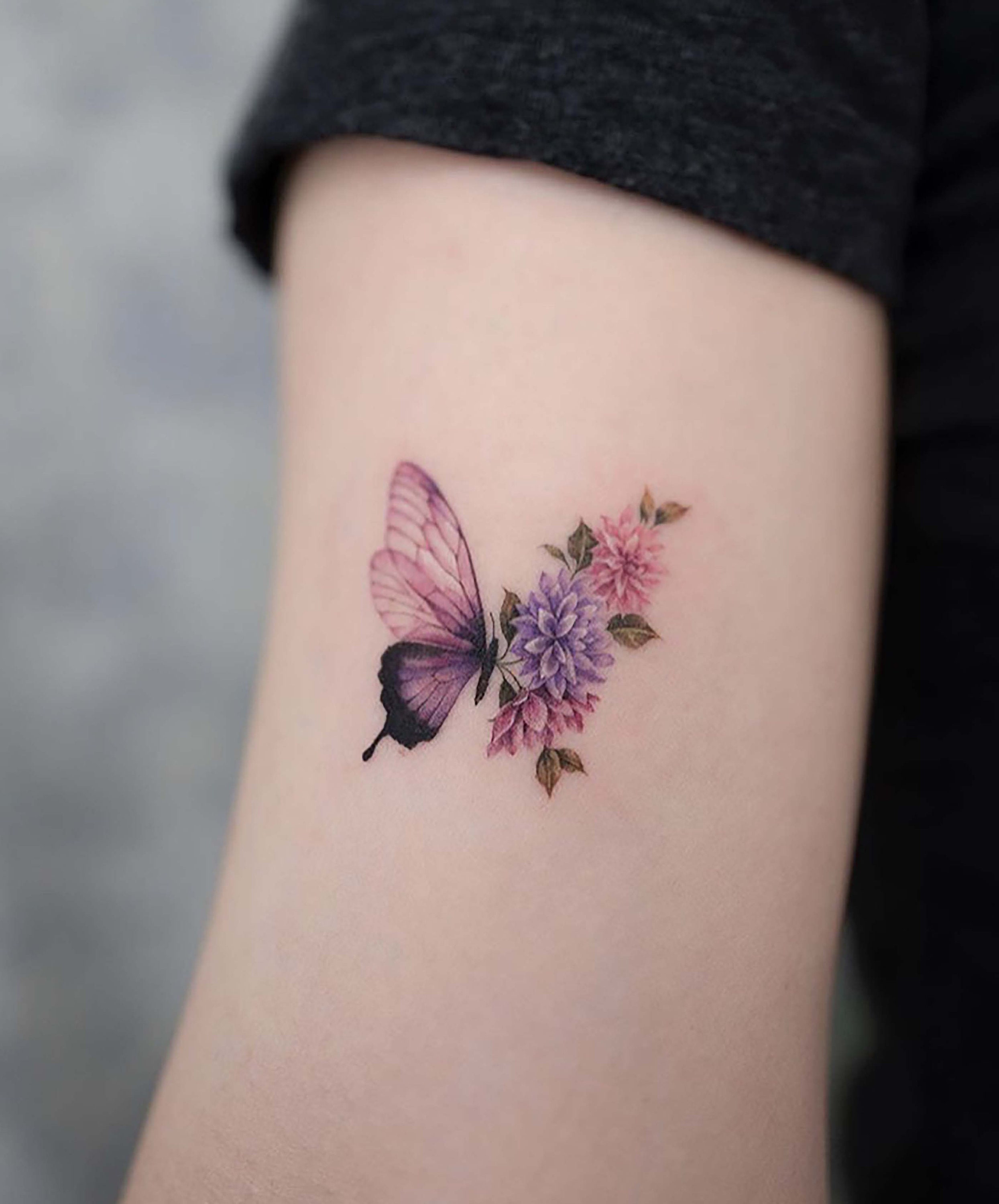 Tattoo uploaded by Hana  Butterfly with blue and purple color  Tattoodo